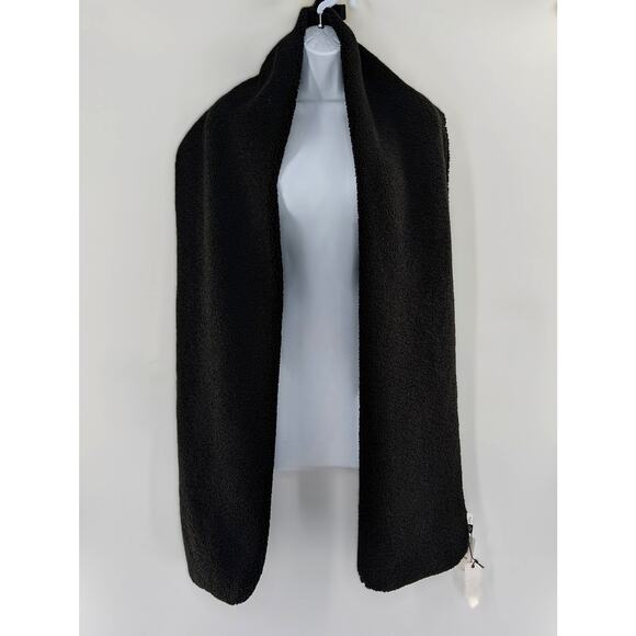 Treasure & Bond Black Sherpa Fleece Two-Way Scarf Wrap - Picture 2 of 9